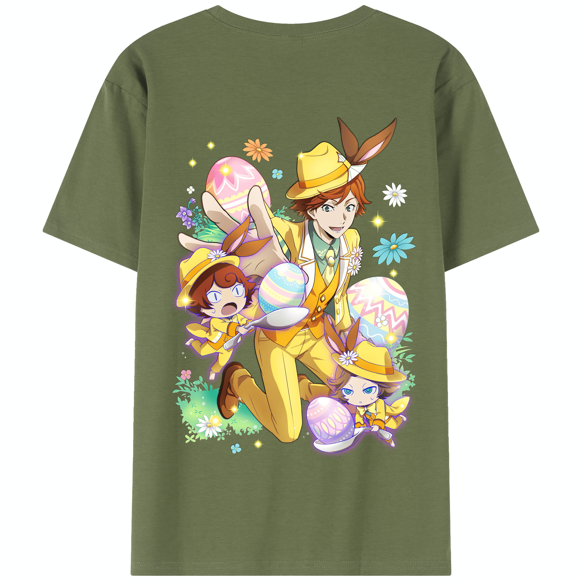 （画像用） 文豪ストレイドッグス Bungo Stray Dogs 綿100％半袖Tシャツ（背面プリント）